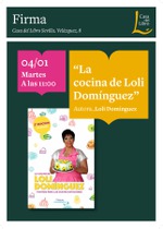 LOLI DOMÍNGUEZ FIRMA "LA COCINA DE LOLI DOMÍNGUEZ" EN CASA DEL LIBRO, SEVILLA