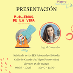 PRESENTACIÓN DE P(R)O(BL)EMAS DE LA VIDA DE INGRID CAAMAÑO