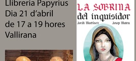 PRESENTACIÓN DE "LA SOBRINA DEL INQUISIDOR"  DE VALLIRANA