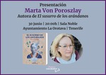 PRESENTACIÓN “EL SUSURRO DE LOS ARÁNDANOS”, DE MARTA VON POROSZLAY, EN TENERIFE