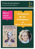 Marta Poroszlay firma en Casa del Libro Sevilla FLS / Platero CoolBooks