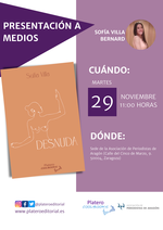 Presentación a medios de la obra Desnuda de Sofía Villa en Zaragoza / Platero CoolBooks