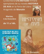 Cris Bernadó firmará ejemplares de su novela en la Feria del Libro Aragonés de Monzón / Platero CoolBooks
