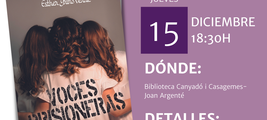 ​​Esther Griñó Verde presenta su libro ​Voces prisioneras en Badalona / Platero CoolBooks