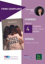 Firma de ejemplares de Voces prisioneras de Esther Griñó en la Casa del Libro de Sevilla / Platero CoolBooks