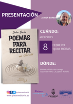Presentación Poemas para recitar en silencio de Javier Barba en Camargo / Platero CoolBooks