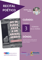 Recital poético No se puede amar a un animal herido de Maribel Félix en Seseña / Platero CoolBooks