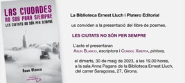 Presentación de Las ciudades no son para siempre en Girona / Platero CoolBooks