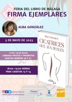 Firma de ejemplares de Cicatrices que aún duelen en la Feria del Libro de Málaga / Platero CoolBooks