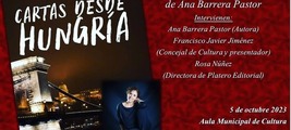 Ana Barrera Pastor presentará Cartas desde Hungría en Paradas, Sevilla / Platero Coolbooks