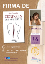 Alba González firma ejemplares de Cicatrices que aún duelen en Casa del Libro de Málaga / Platero CoolBooks
