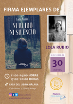 Firma de ejemplares de Ni ruido ni silencio en Málaga / Platero CoolBooks