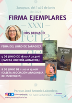 Firma de ejemplares de Cris Bernardó en la Feria del Libro de Zaragoza / Platero CoolBooks