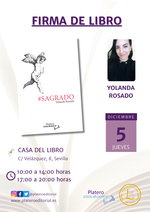 Firma de ejemplares de Sagrado en Sevilla / Platero CoolBooks