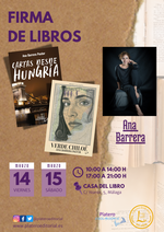 Firmas de ejemplares de Cartas desde Hungría y Verdes Chiloé en Málaga / Platero CoolBooks