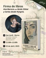 Firma de ejemplares de Verde Chiloé en San Jordi en Barcelona