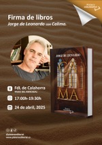 Firma de libros de Jorde de Leonardo con "Calima" en FdL de Calahorra / Platero CoolBooks