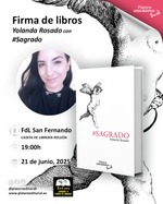Firma de ejemplares de Sagrado en la Feria del Libro de San Fernando