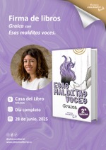 Firma de ejemplares de Esas malditas voces en Casa del libro de Málaga