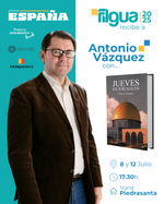 Antonio Vázquez con Jueves en Jerusalén en la Feria del Libro de Guatemala 2025 (Filgua)