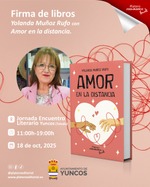 Firma de libros de Amor en la distancia en Yuncos, Toledo