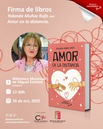 Firma de libros de Amor en la distancia en Miguel Esteban, Toledo
