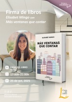Firma de libros de Más ventanas que contar en la Casa del Libro de Sevilla