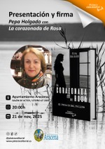 Pepa Holgado firma "La corazonada de Rosa" en el Ayuntamiento de Aracena