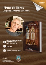 Presentación de Jorge de Leonardo con "Calima" en la Biblioteca Municipal de Cenicero