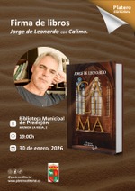 Presentación de Jorge de Leonardo con "Calima" en la Biblioteca Municipal de Pradejón