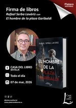 Firma de El hombre de la Plaza Garibaldi en Sala la Casa del Libro de Sevilla