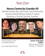 “Versos contra las cuerdas VII” reunirá a poetas y lectores en Salamanca