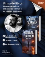 Firma de libros "El Banco de Carmen" de Manuel Losada en Feria del Libro de Santiago