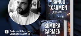 Firma de libros "El Banco de Carmen" de Manuel Losada en Feria del Libro de Santiago