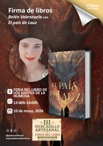 Belén Valenzuela firma "El país de Lauz" en Feria del libro de Los Santos de la Humosa