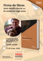 Jesús Alcañiz García firma "En ocasiones oigo voces" en I Feria del Libro San Lorenzo del Escorial
