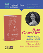 Ana González firma Querido Miedo en Feria del Libro de Madrid