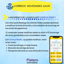 CORREOS NOVEDADES JULIO 2019