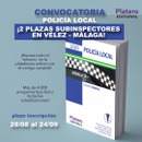 CONVOCATORIA 4 PLAZAS DE POLICÍA LOCAL EN VÉLEZ-MÁLAGA