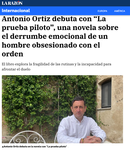 Antonio Ortiz debuta con una novela sobre el derrumbe emocional y la obsesión por el orden